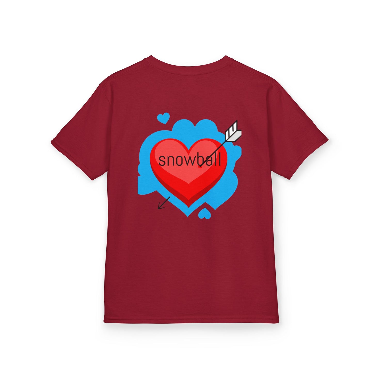 Kids Tee — Cute 'Snowball' Cat Photo & Heart Design