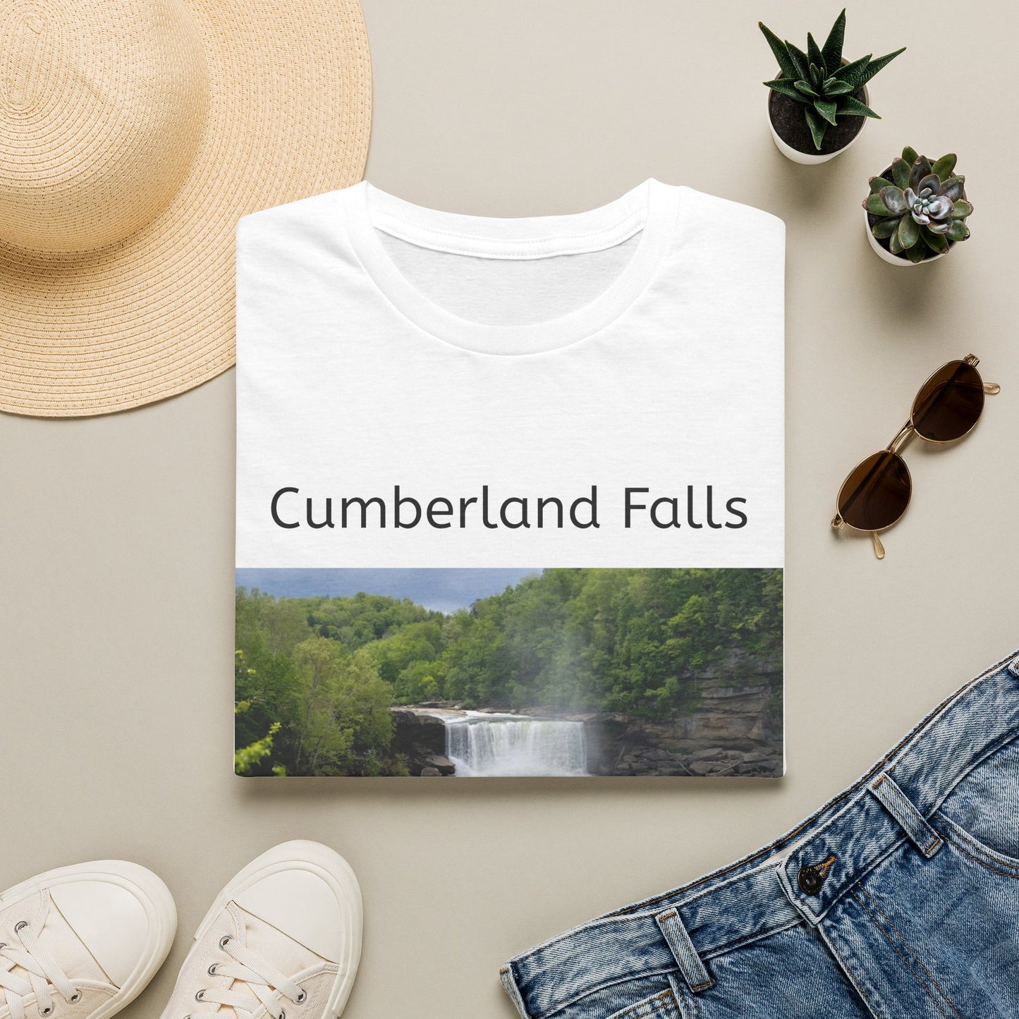 Cumberland Falls Kentucky Scenic T‑Shirt — Waterfall Photo Tee