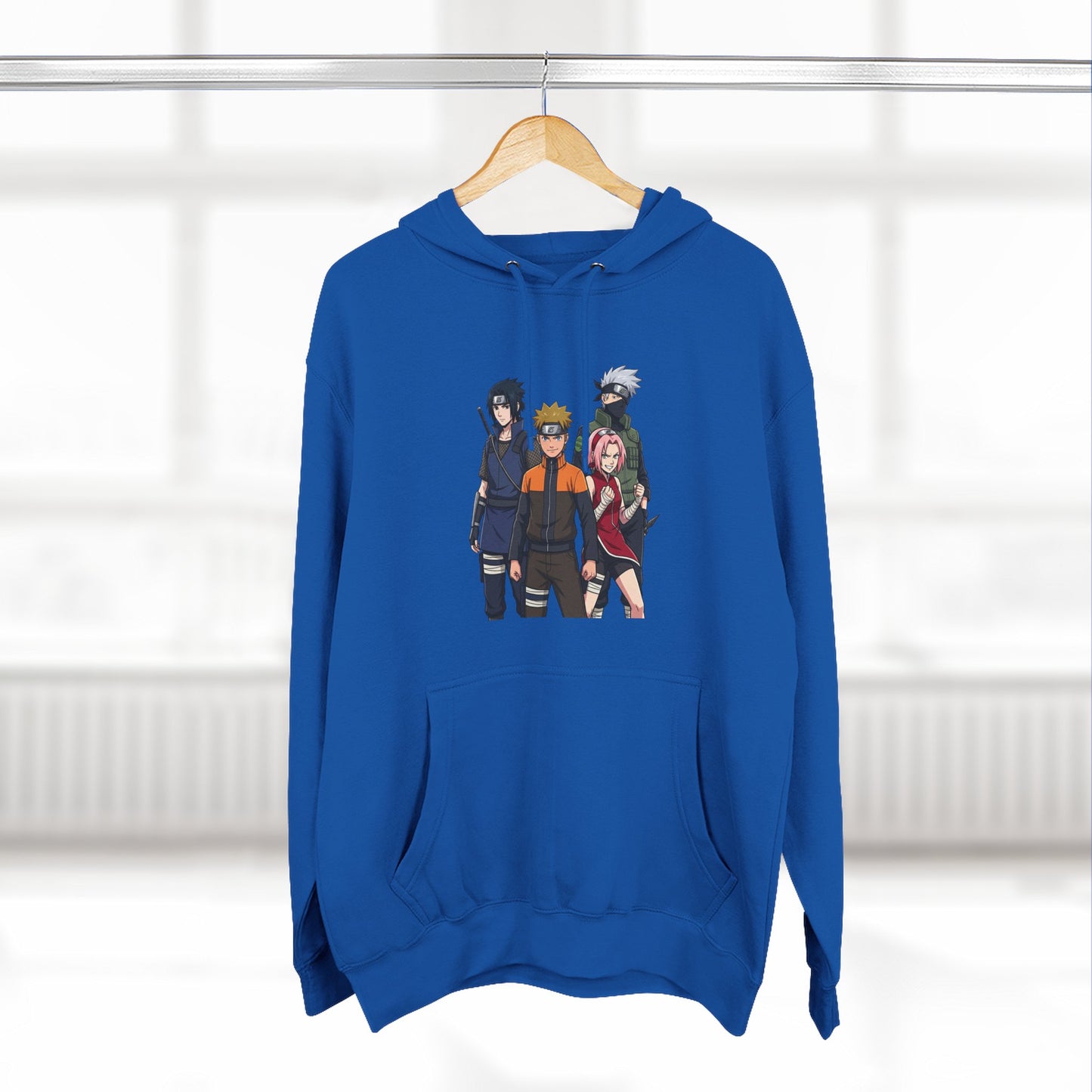 Anime Team Graphic Hoodie — Naruto, Sasuke, Sakura & Kakashi Crew Sweatshirt