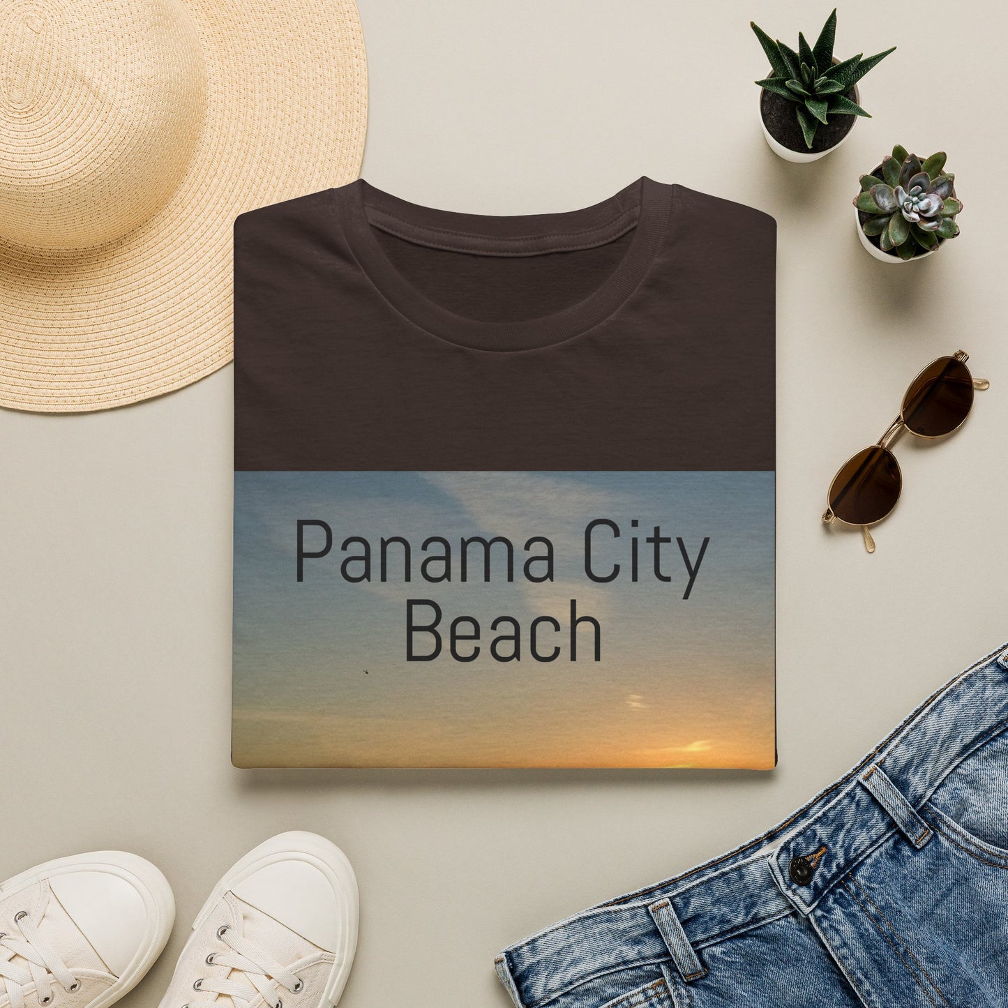 Panama City Beach Sunset T-Shirt — Scenic Coastal Vacation Tee