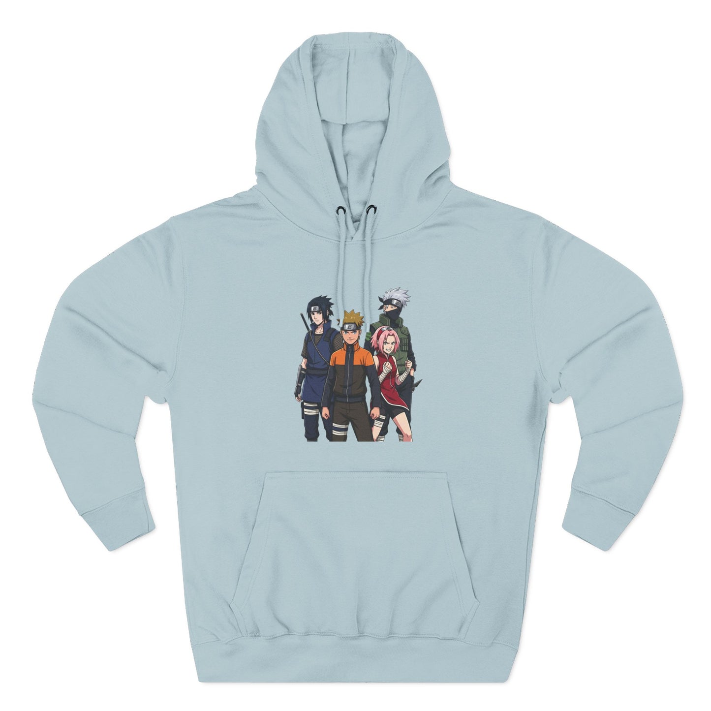 Anime Team Graphic Hoodie — Naruto, Sasuke, Sakura & Kakashi Crew Sweatshirt