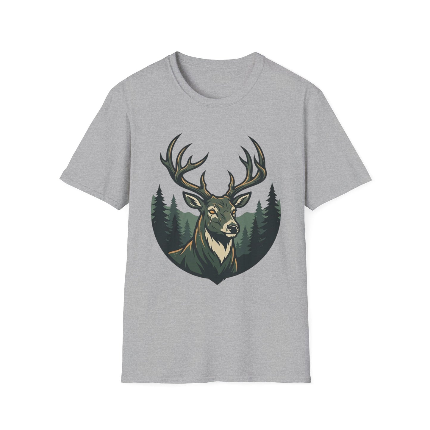 Deer Head T-Shirt — Majestic Stag Forest Graphic Tee