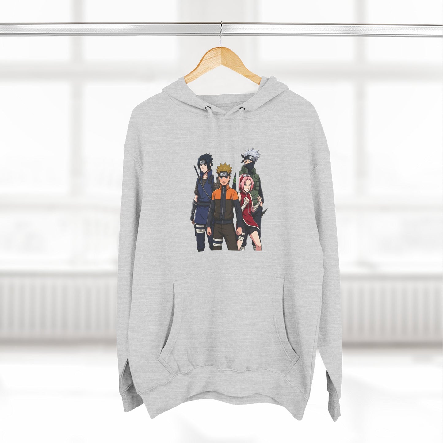 Anime Team Graphic Hoodie — Naruto, Sasuke, Sakura & Kakashi Crew Sweatshirt