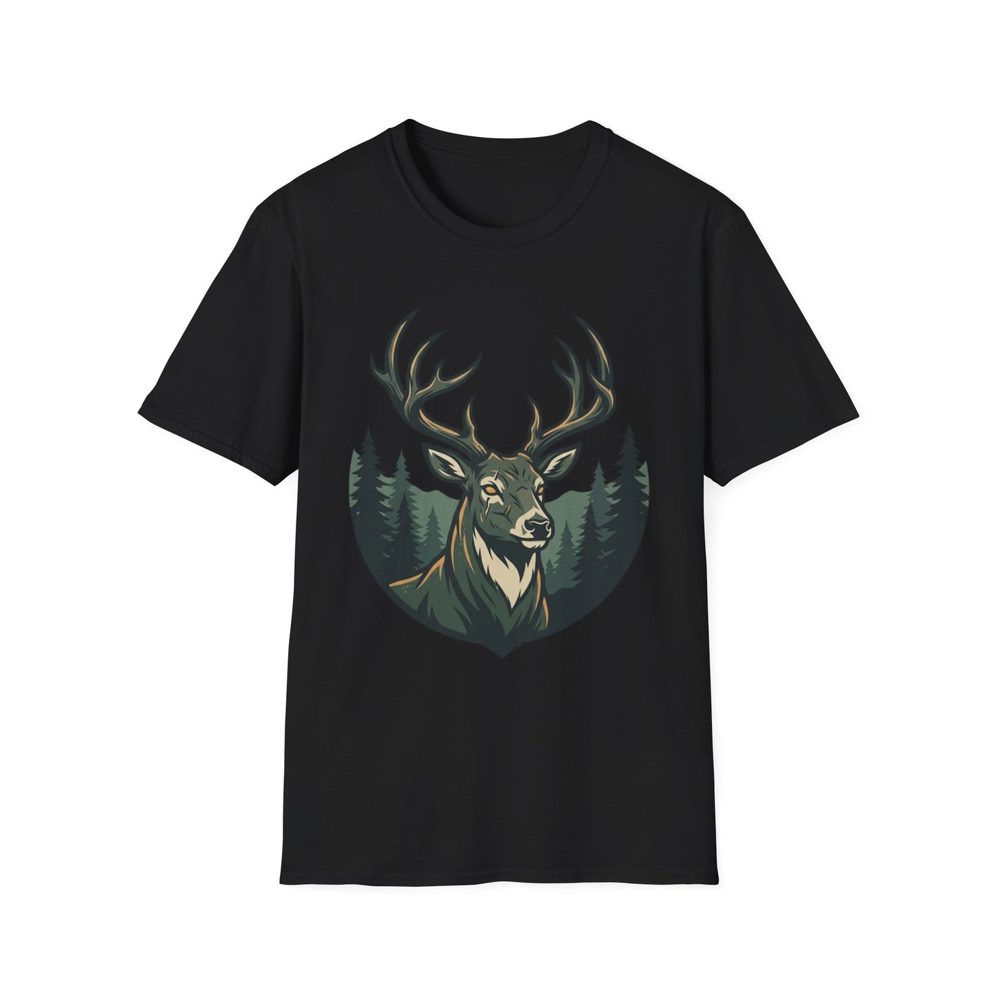 Deer Head T-Shirt — Majestic Stag Forest Graphic Tee