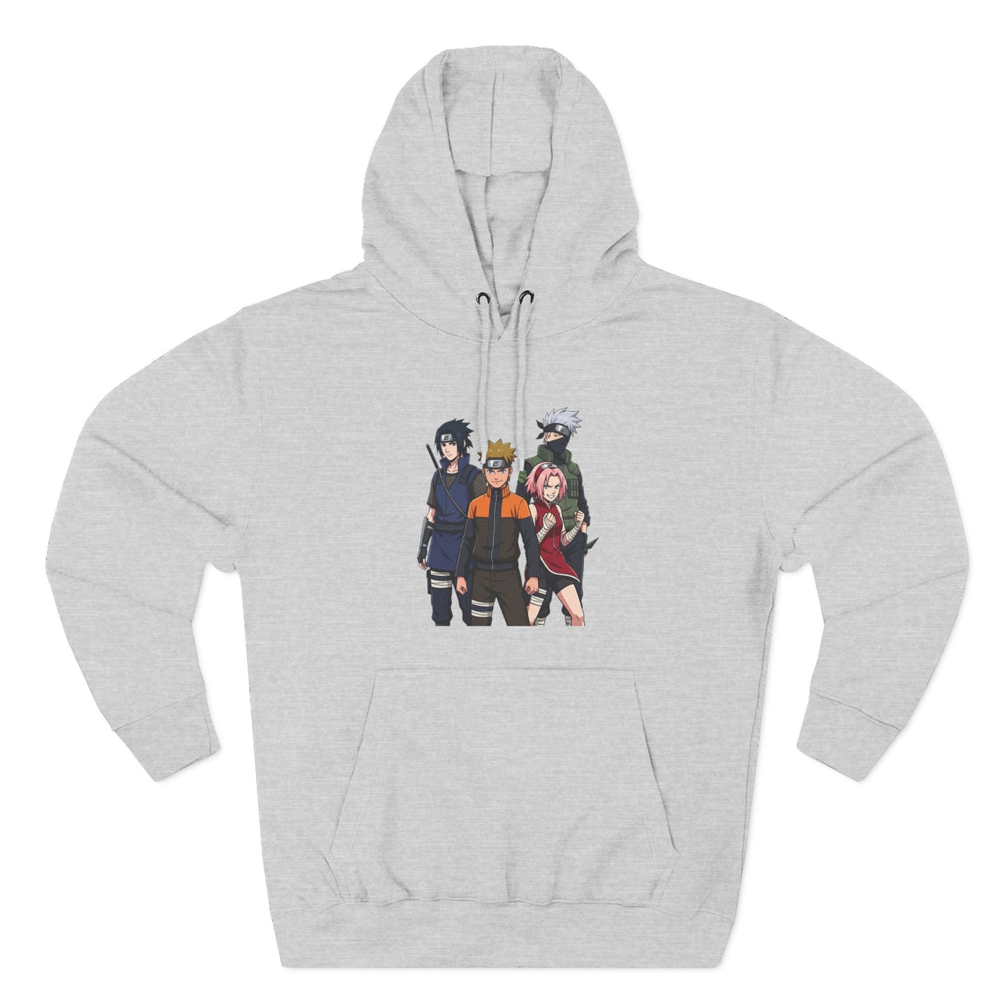 Anime Team Graphic Hoodie — Naruto, Sasuke, Sakura & Kakashi Crew Sweatshirt