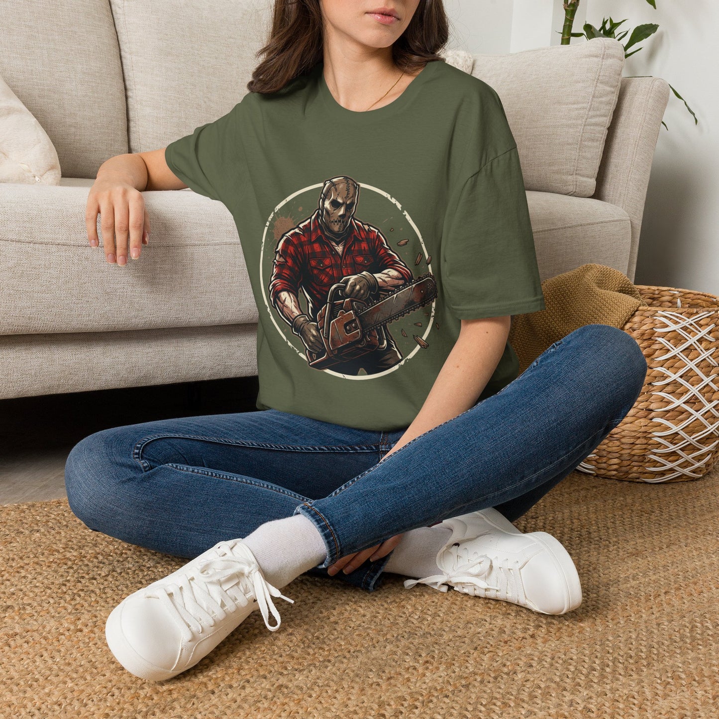 Lumberjack Chainsaw T-Shirt — Vintage Woodsman Graphic Tee