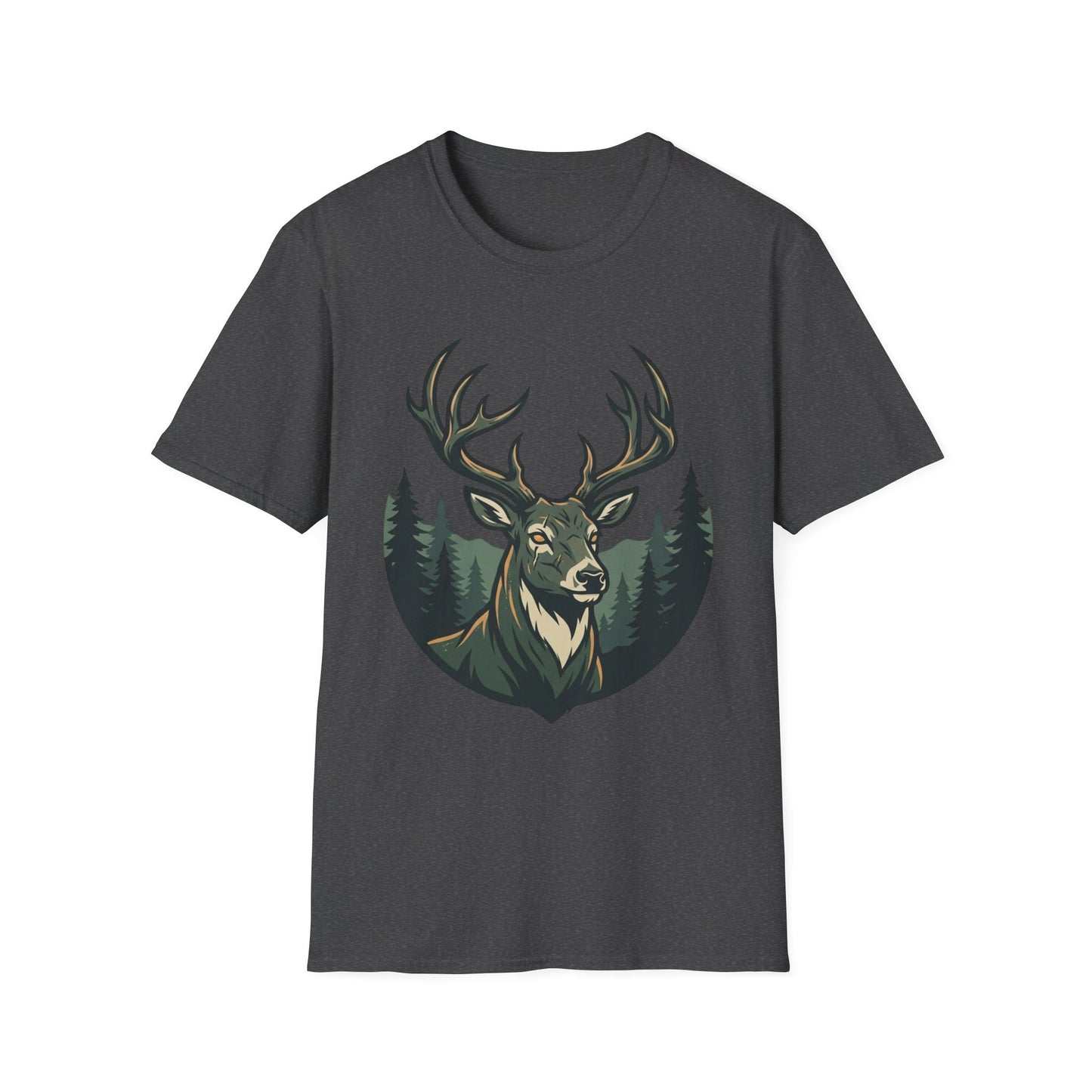 Deer Head T-Shirt — Majestic Stag Forest Graphic Tee