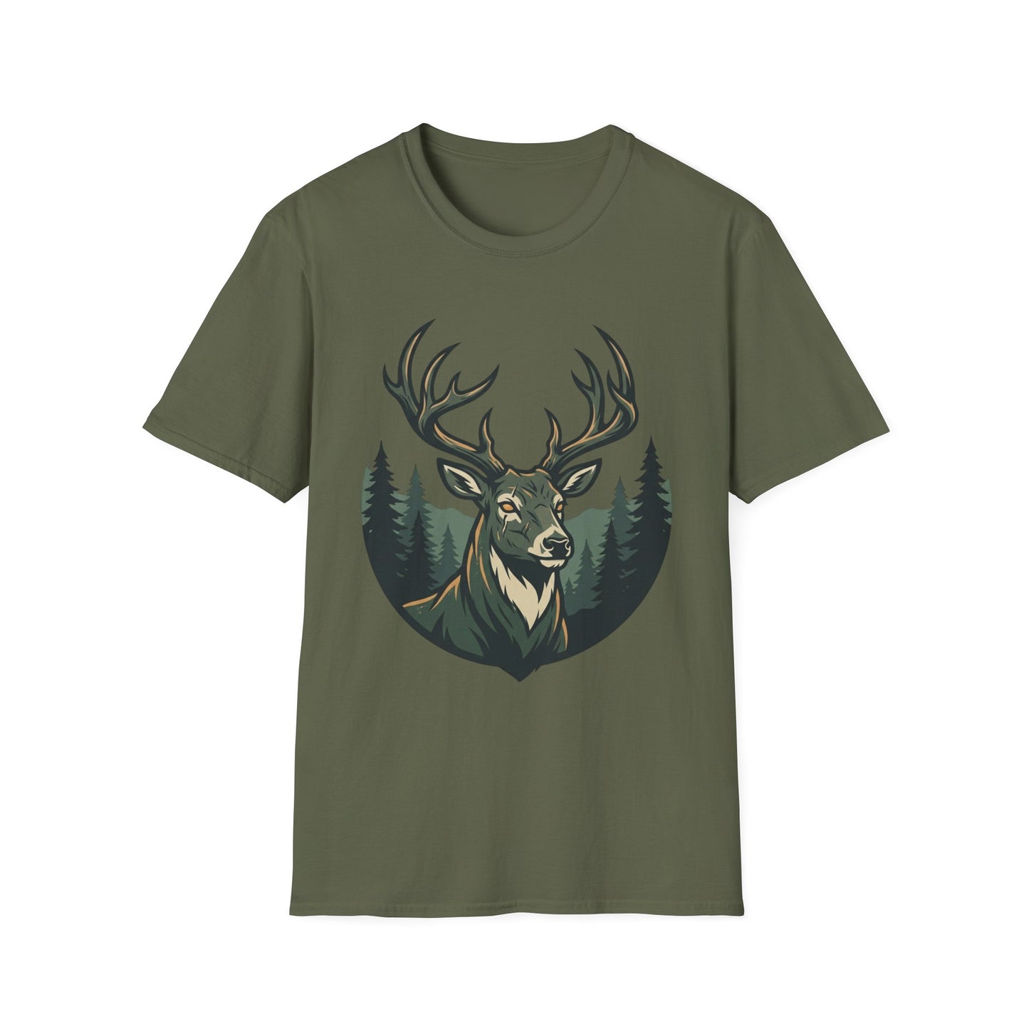 Deer Head T-Shirt — Majestic Stag Forest Graphic Tee