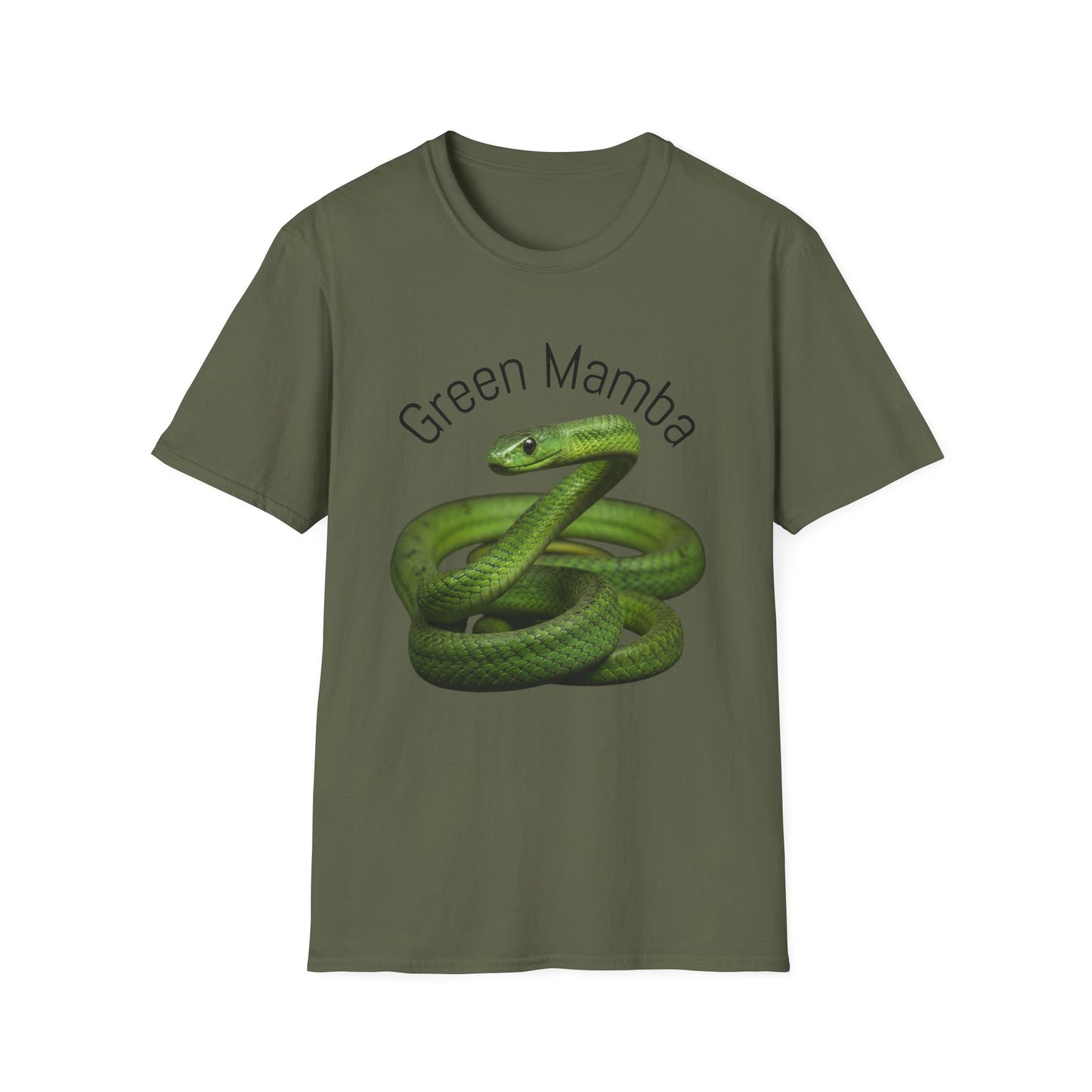 Green Mamba T‑Shirt — Realistic Snake Graphic Tee
