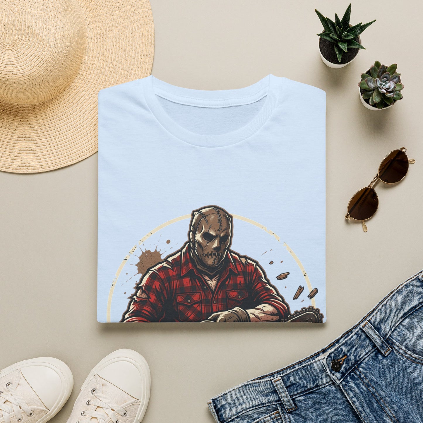 Lumberjack Chainsaw T-Shirt — Vintage Woodsman Graphic Tee