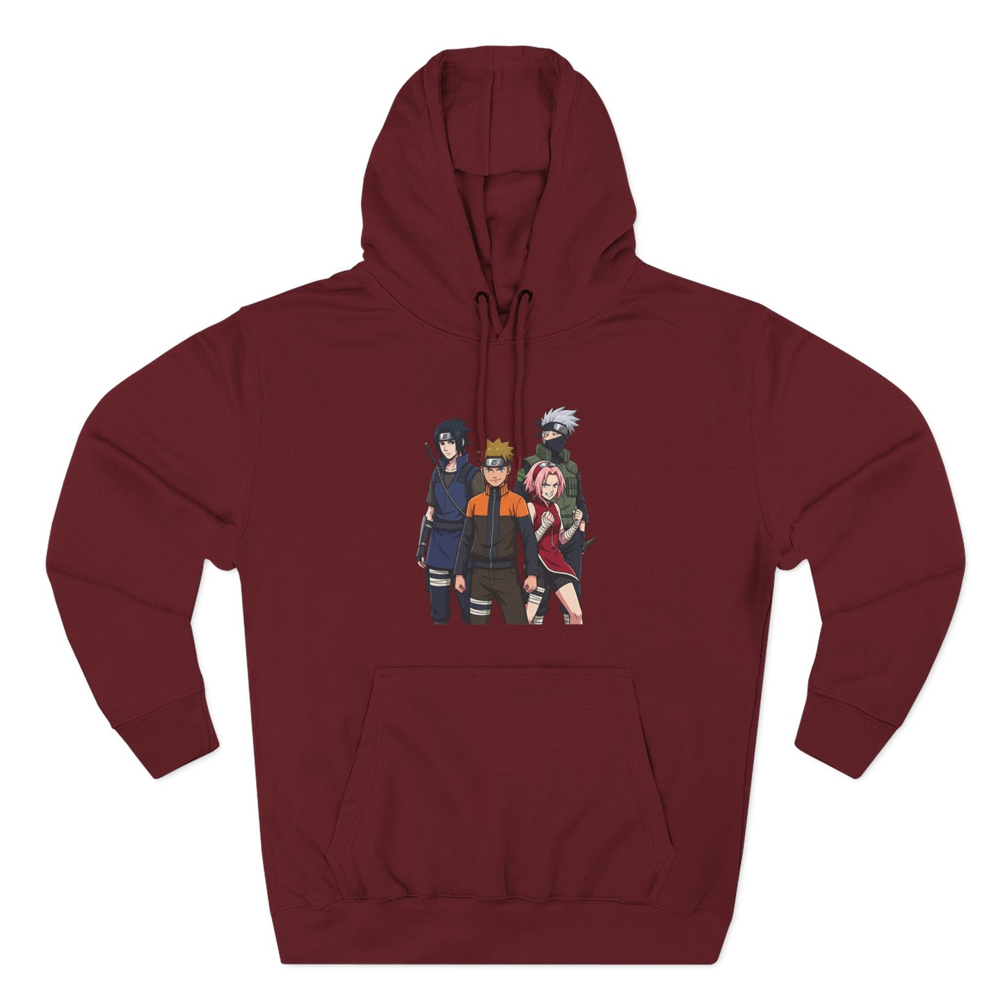 Anime Team Graphic Hoodie — Naruto, Sasuke, Sakura & Kakashi Crew Sweatshirt