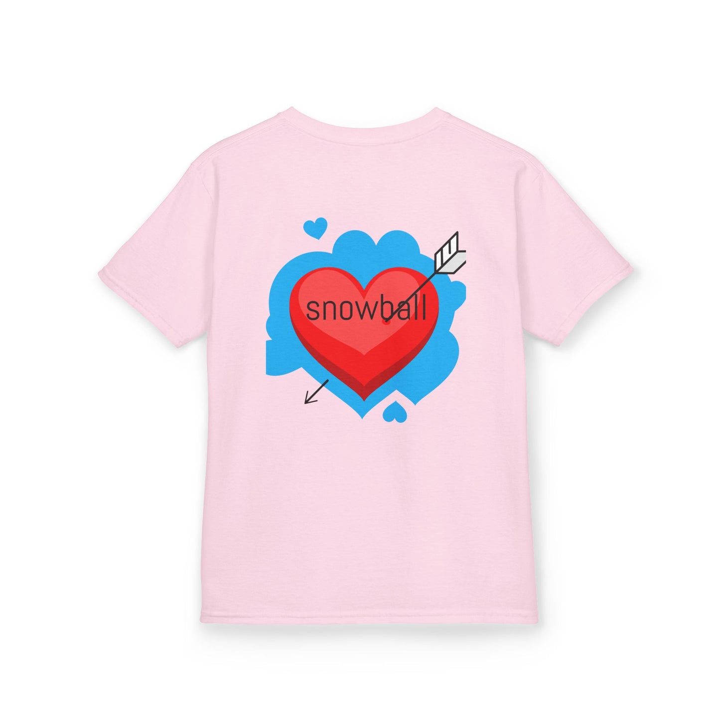 Kids Tee — Cute 'Snowball' Cat Photo & Heart Design