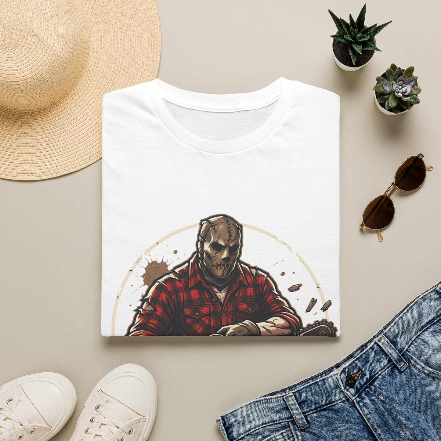 Lumberjack Chainsaw T-Shirt — Vintage Woodsman Graphic Tee