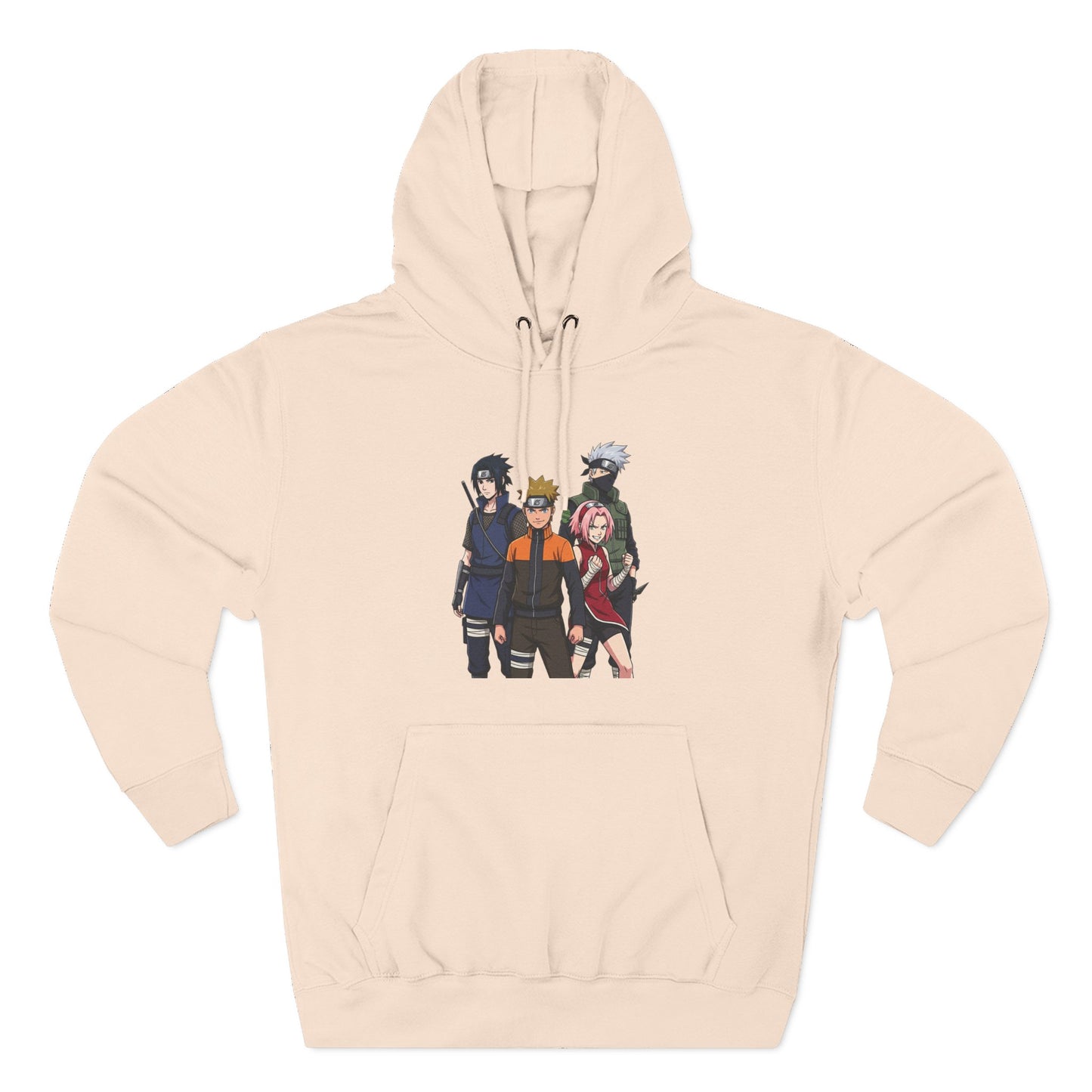 Anime Team Graphic Hoodie — Naruto, Sasuke, Sakura & Kakashi Crew Sweatshirt