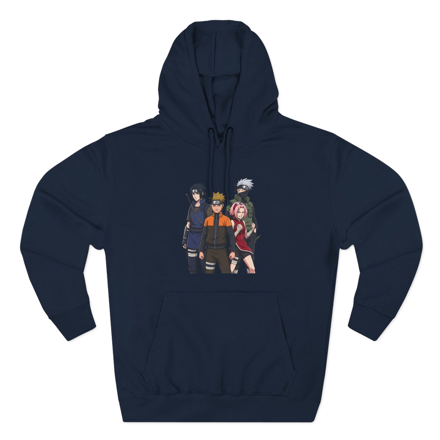 Anime Team Graphic Hoodie — Naruto, Sasuke, Sakura & Kakashi Crew Sweatshirt