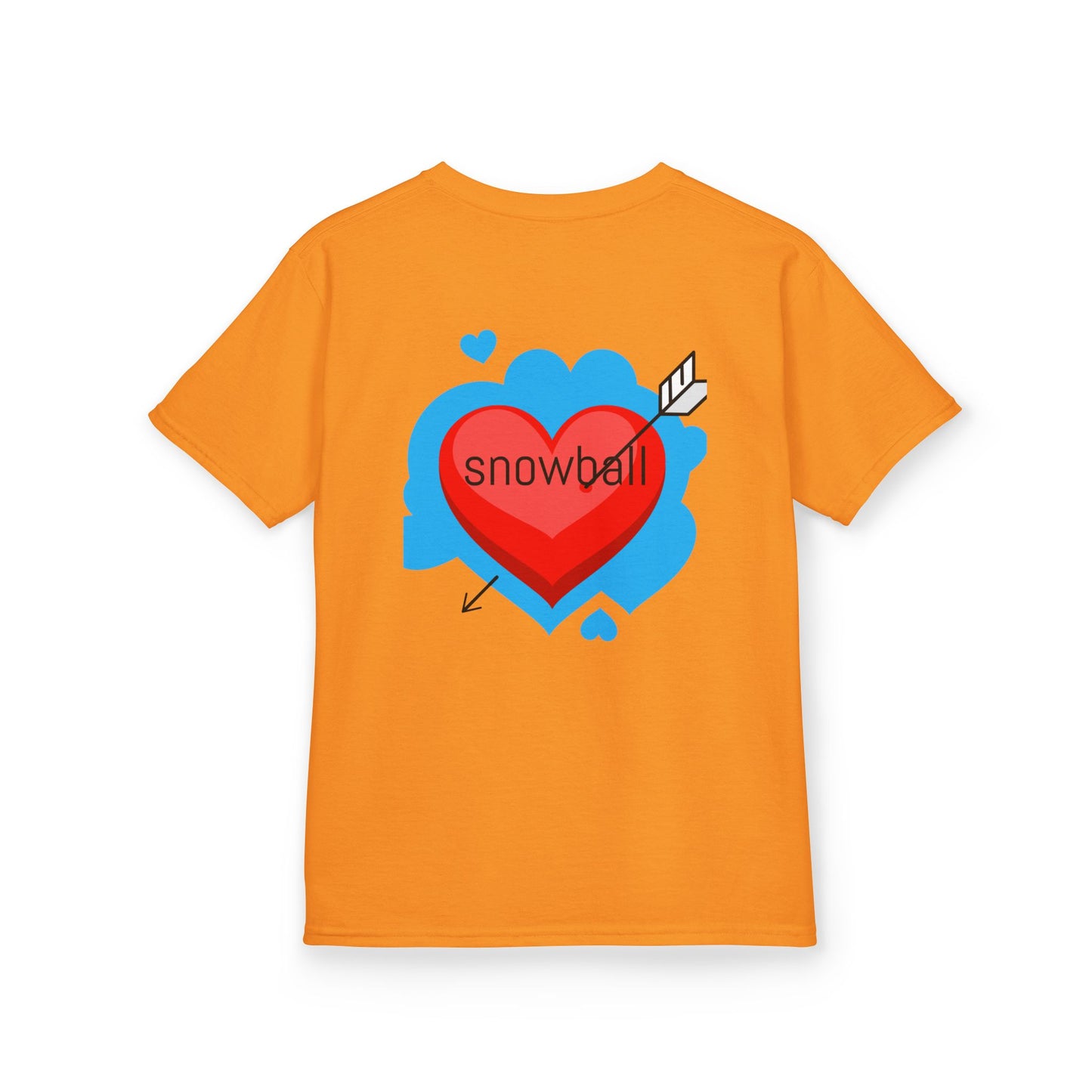Kids Tee — Cute 'Snowball' Cat Photo & Heart Design