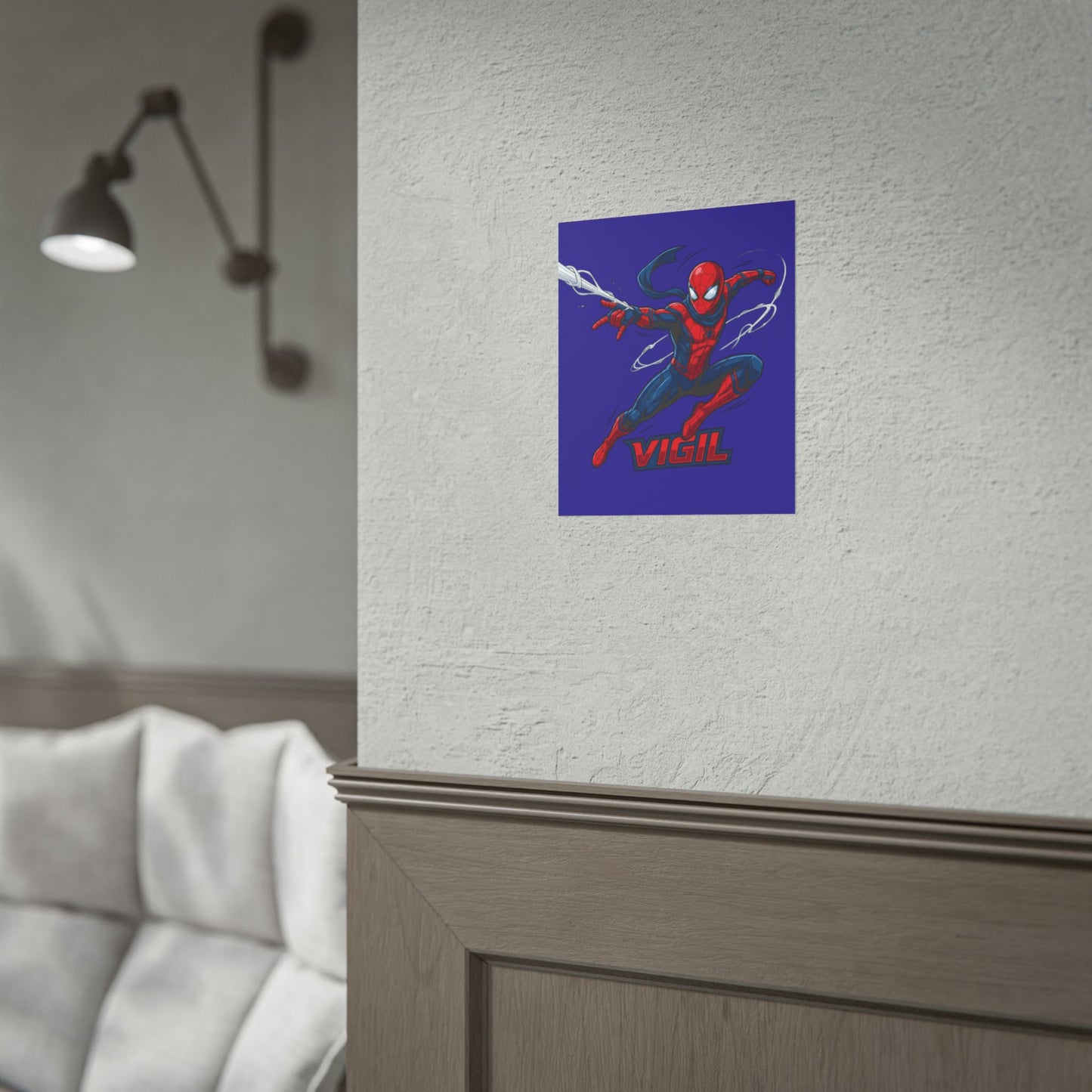 Spider Vigil Poster — Action Superhero Wall Art (Rolled)