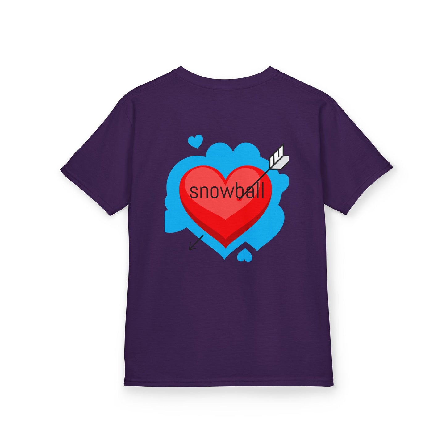 Kids Tee — Cute 'Snowball' Cat Photo & Heart Design