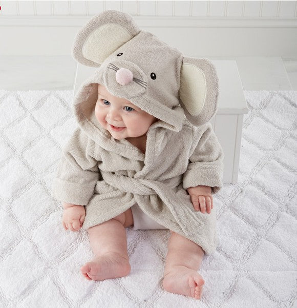 3-Size Shark Bath Towel - Baby Cartoon Hooded Robe