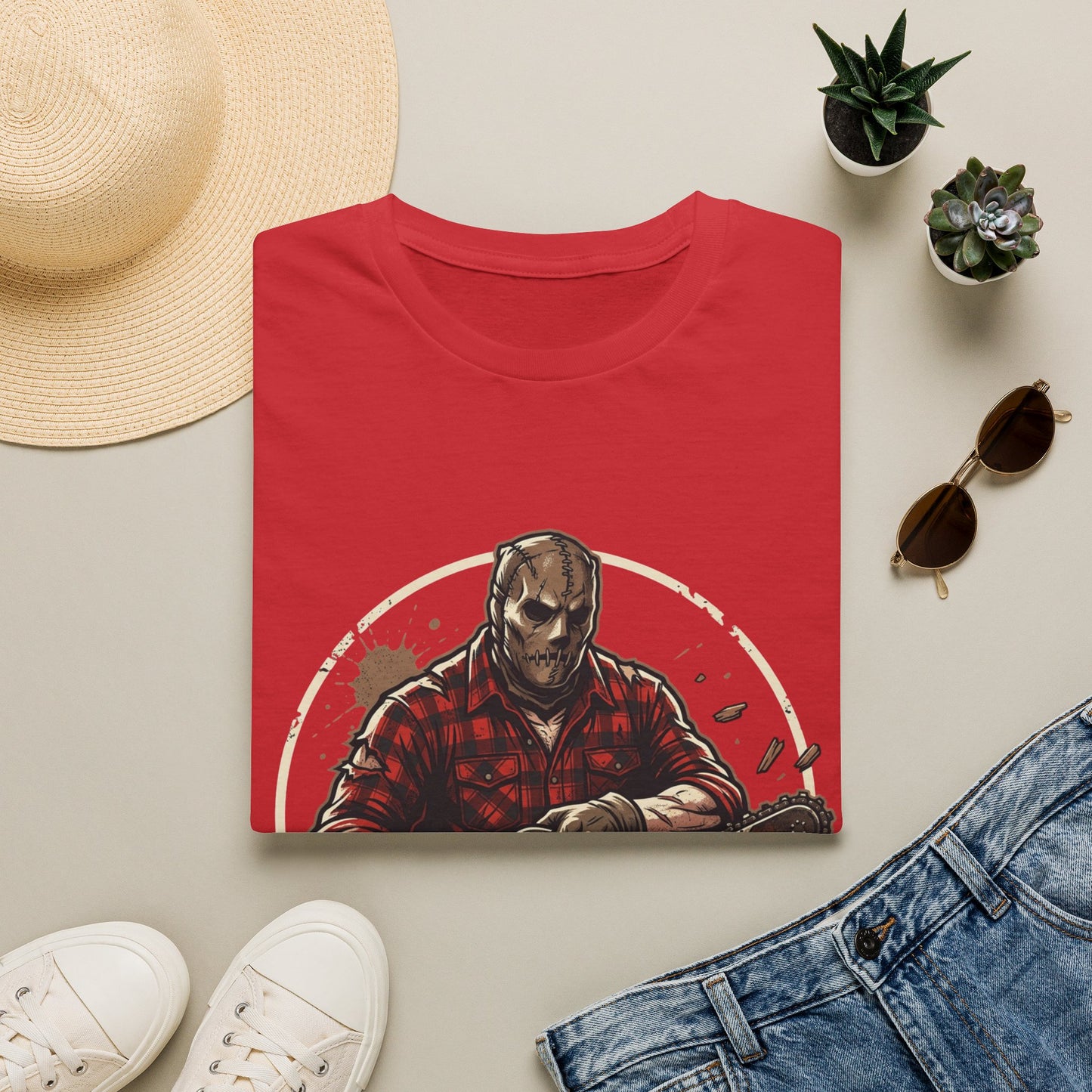 Lumberjack Chainsaw T-Shirt — Vintage Woodsman Graphic Tee