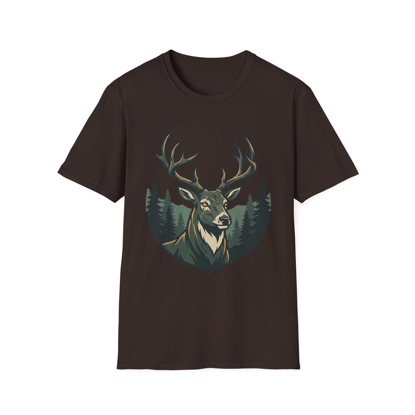 Deer Head T-Shirt — Majestic Stag Forest Graphic Tee