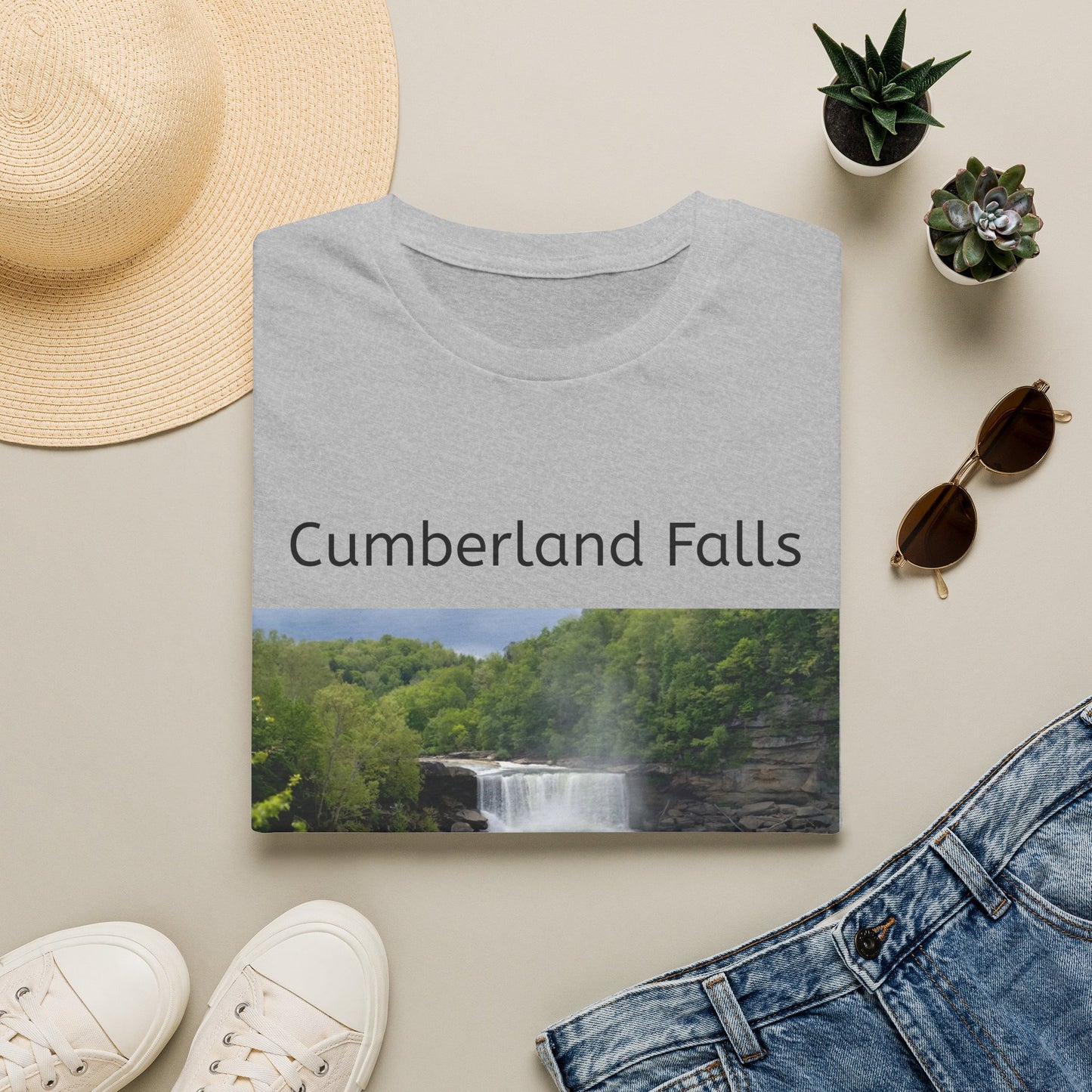 Cumberland Falls Kentucky Scenic T‑Shirt — Waterfall Photo Tee