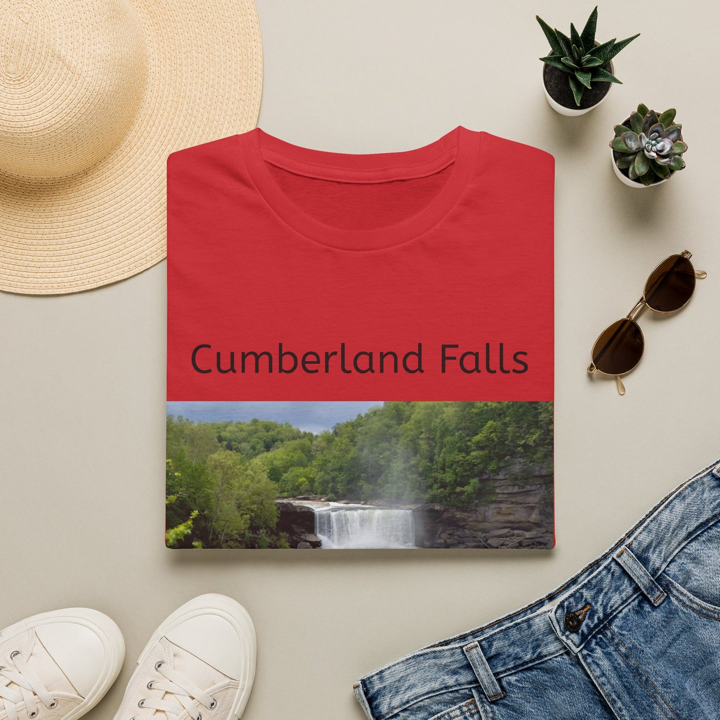 Cumberland Falls Kentucky Scenic T‑Shirt — Waterfall Photo Tee
