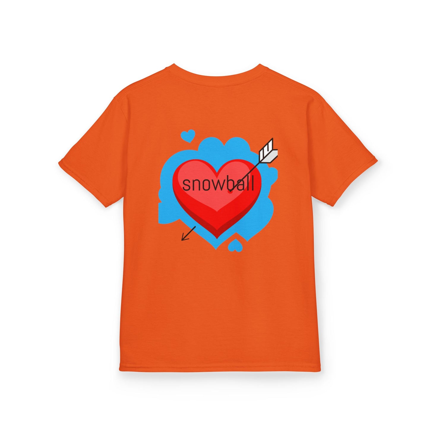 Kids Tee — Cute 'Snowball' Cat Photo & Heart Design