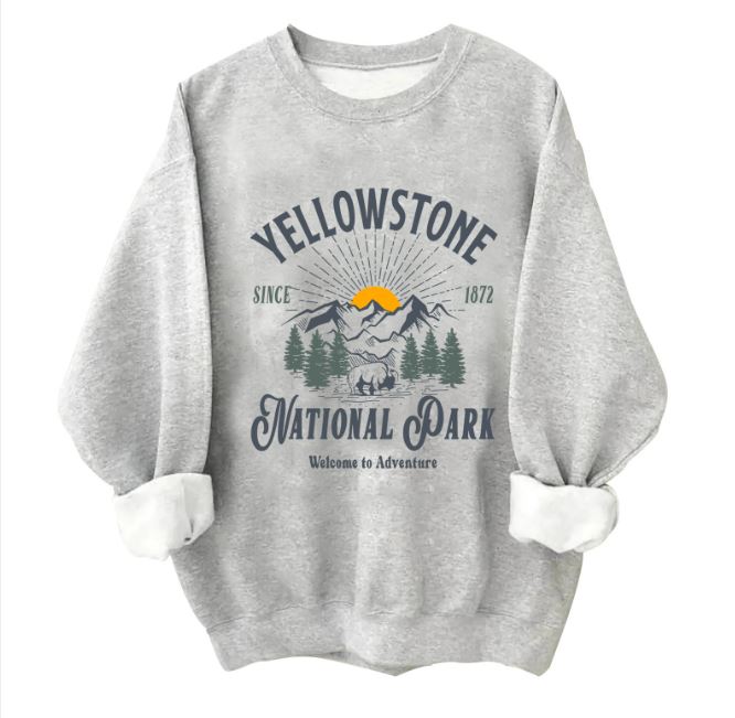 K Round Neck Loose Sweat Shirt