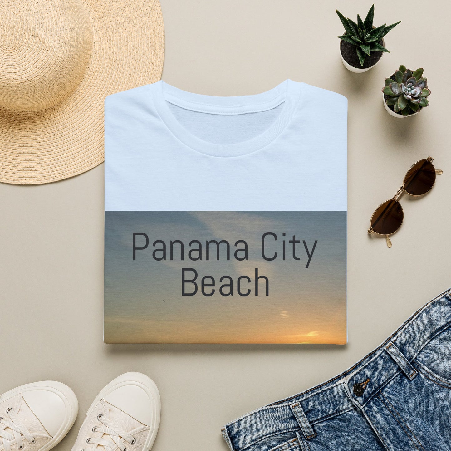 Panama City Beach Sunset T-Shirt — Scenic Coastal Vacation Tee