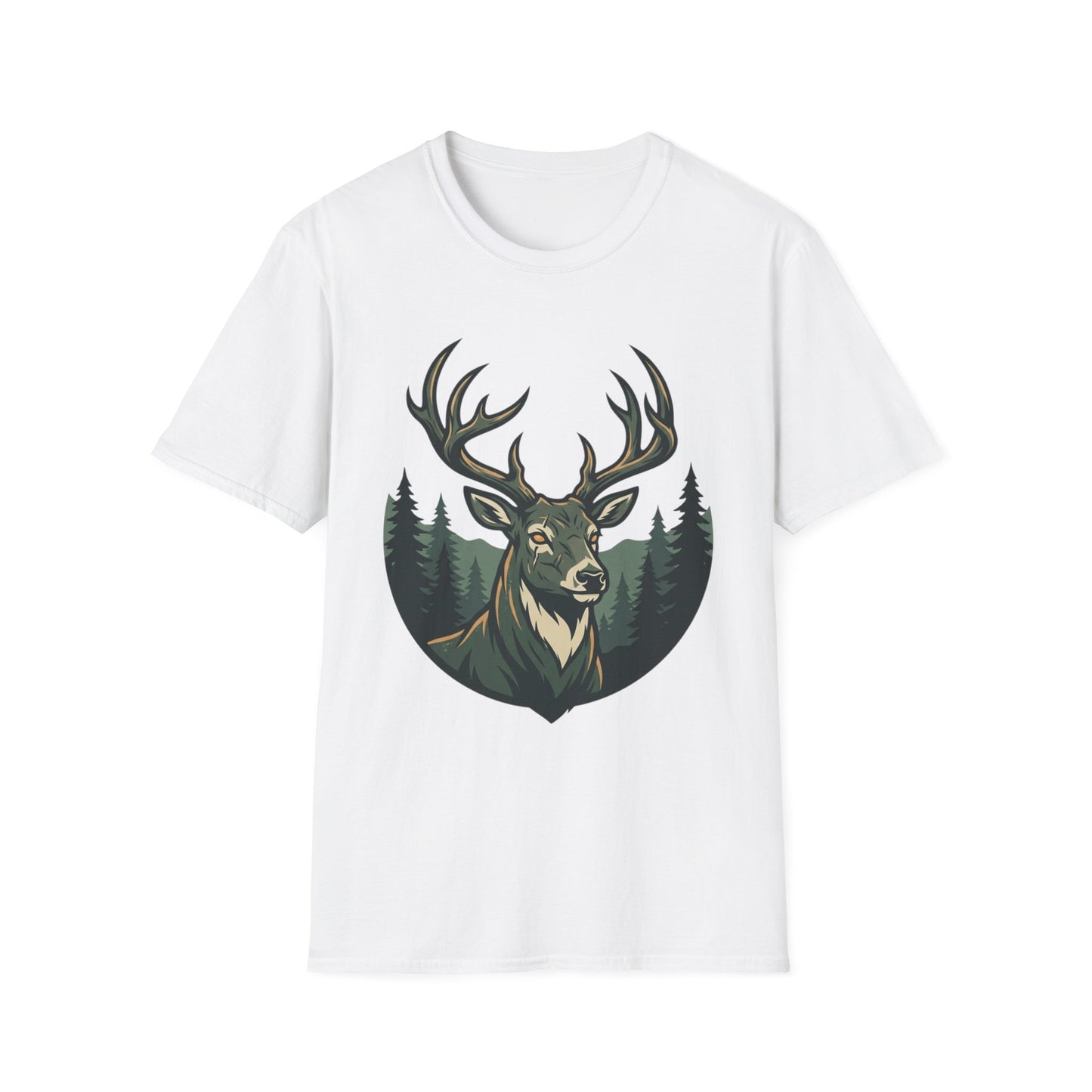Deer Head T-Shirt — Majestic Stag Forest Graphic Tee