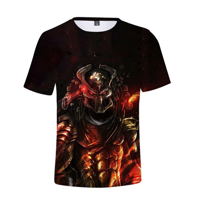 Iron Blood Warrior Graphic Street Scene Men's T-Shirt