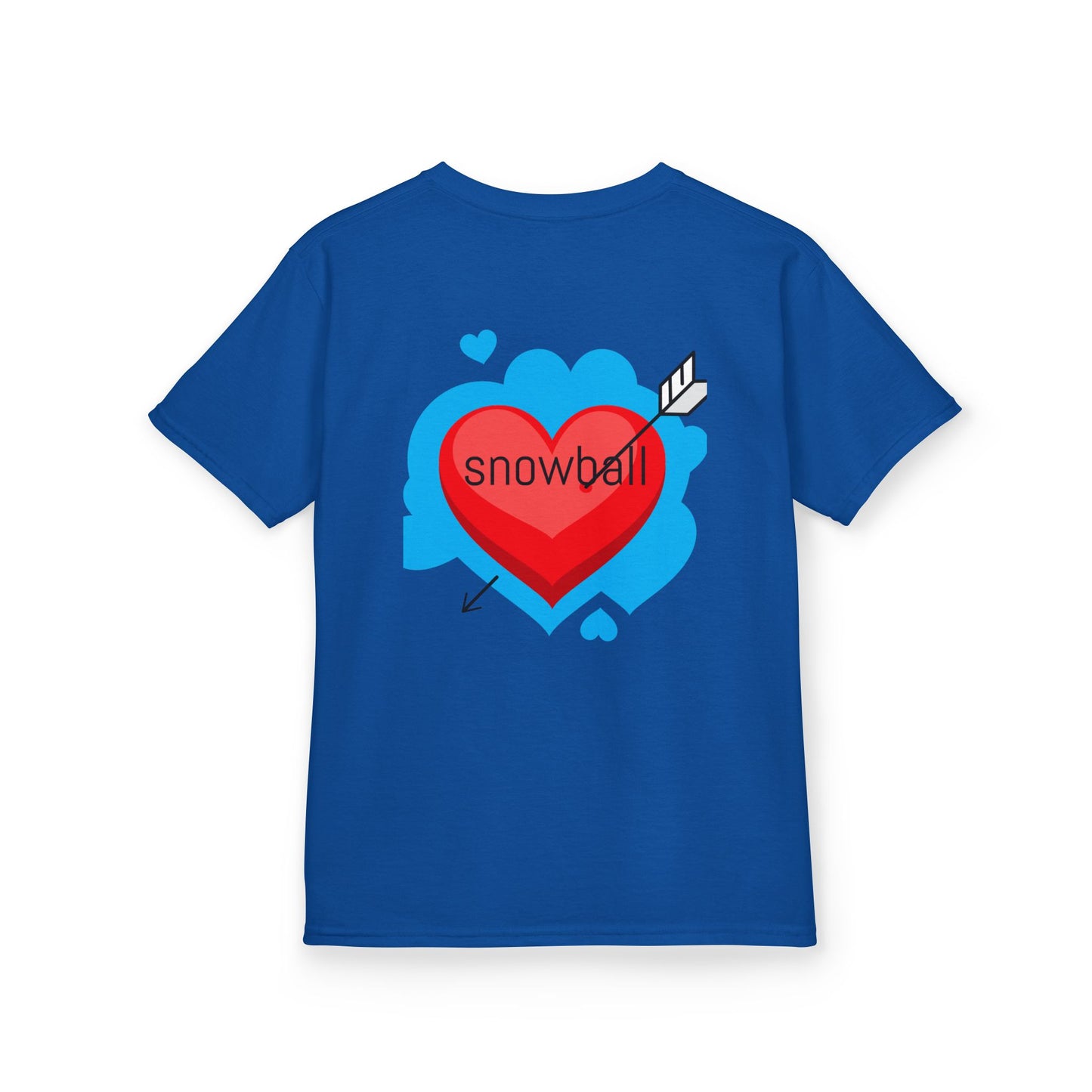 Kids Tee — Cute 'Snowball' Cat Photo & Heart Design