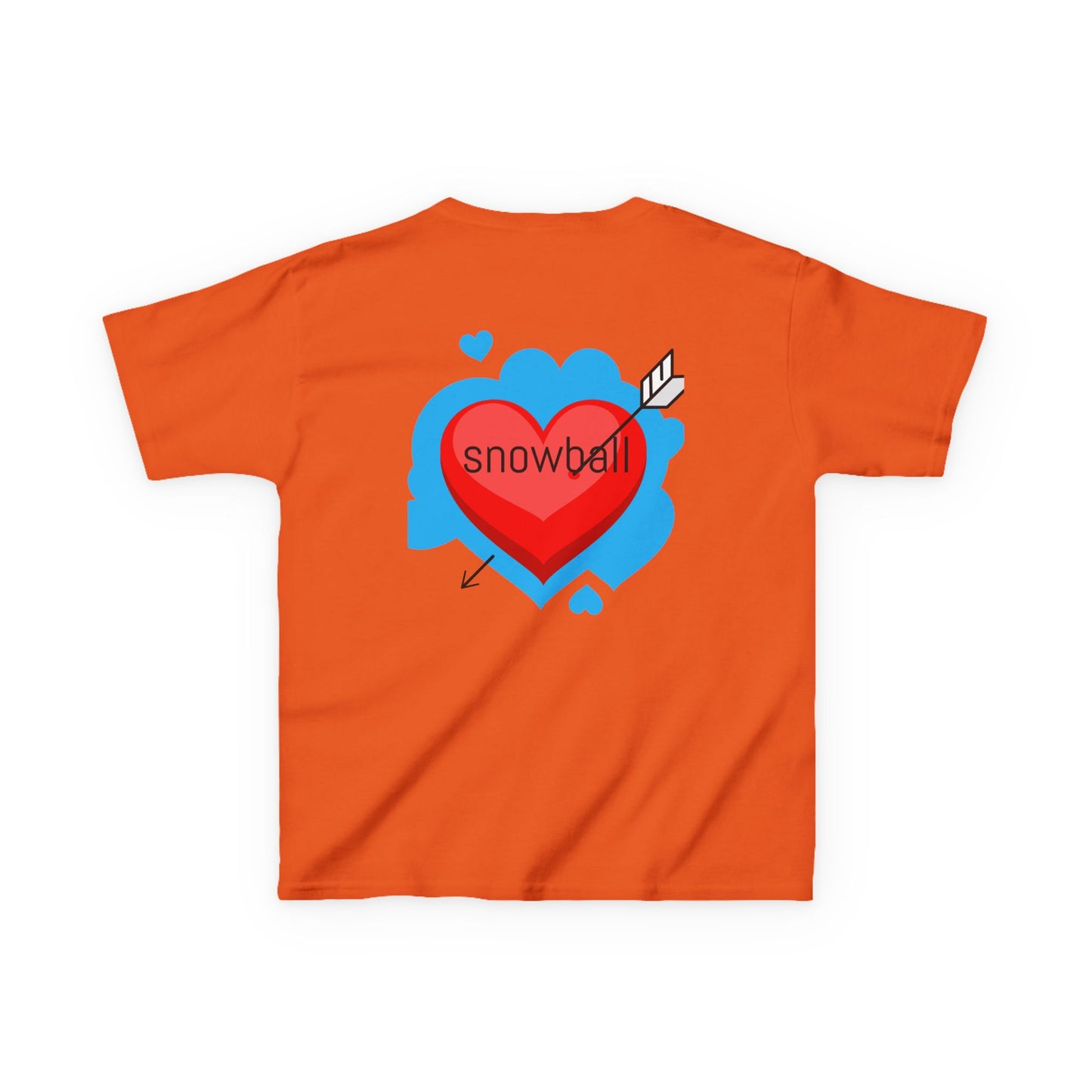 Kids Tee — Cute 'Snowball' Cat Photo & Heart Design