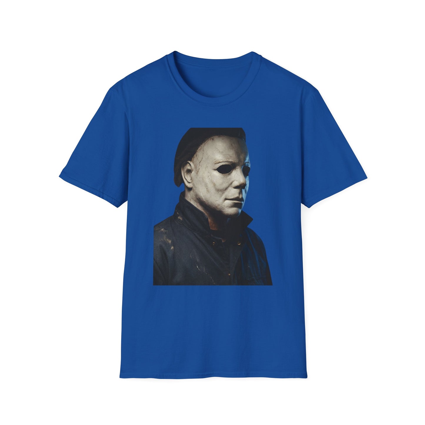 Michael Myers Horror Mask Portrait T-Shirt — Iconic Creepy Mask Graphic Tee for Halloween