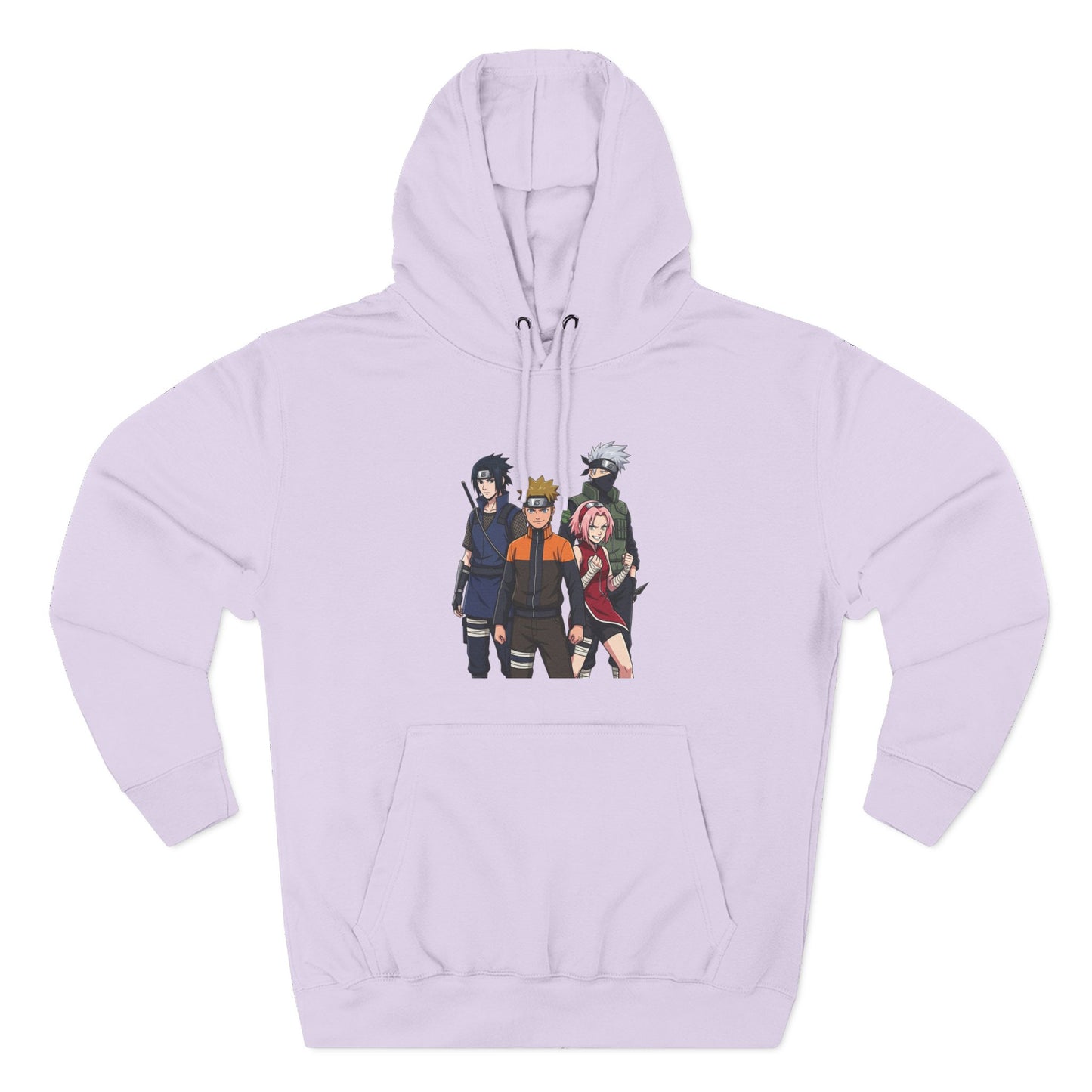 Anime Team Graphic Hoodie — Naruto, Sasuke, Sakura & Kakashi Crew Sweatshirt