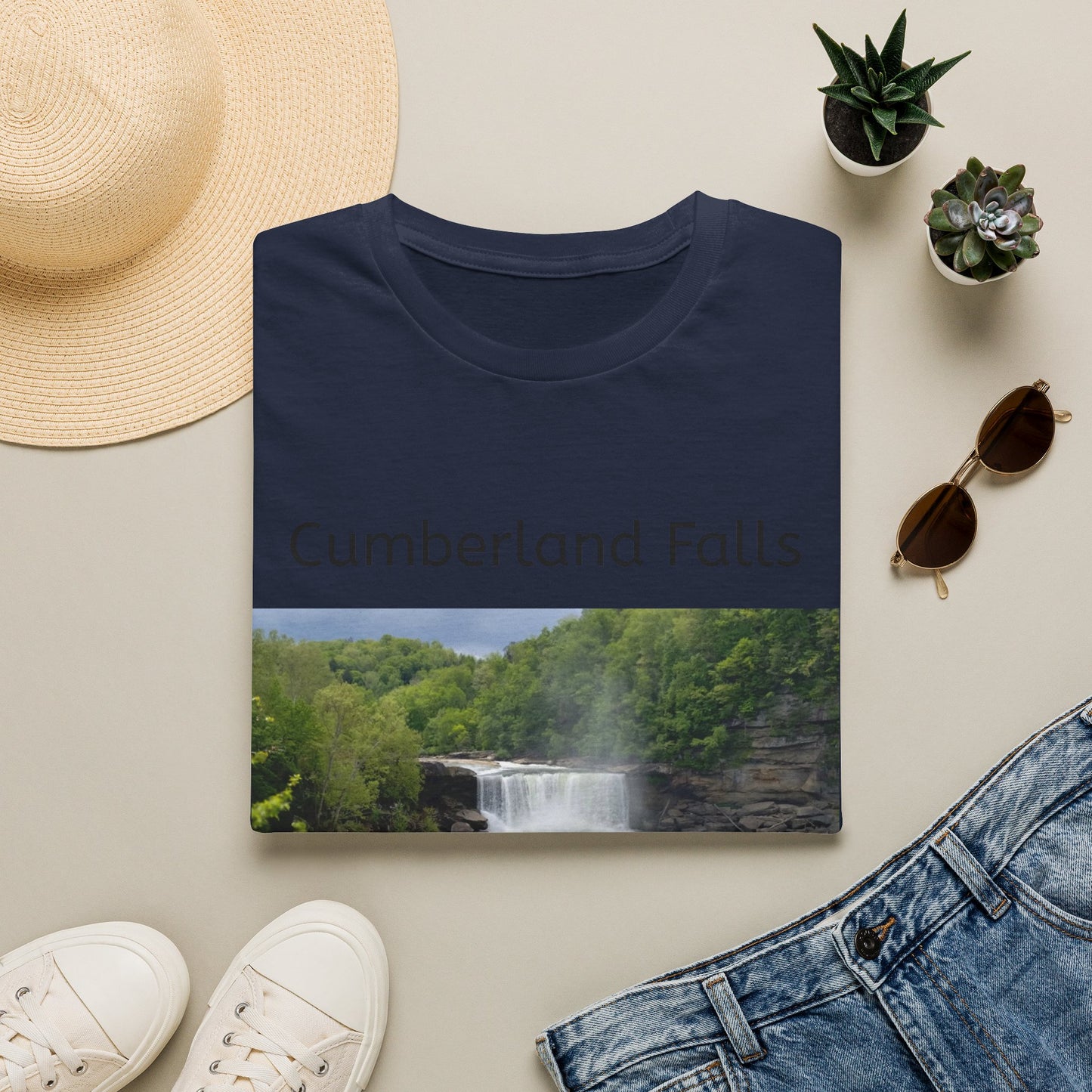 Cumberland Falls Kentucky Scenic T‑Shirt — Waterfall Photo Tee