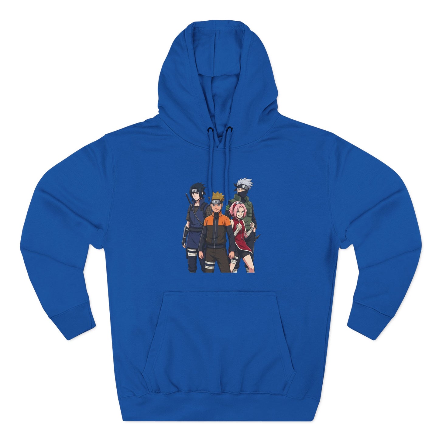 Anime Team Graphic Hoodie — Naruto, Sasuke, Sakura & Kakashi Crew Sweatshirt
