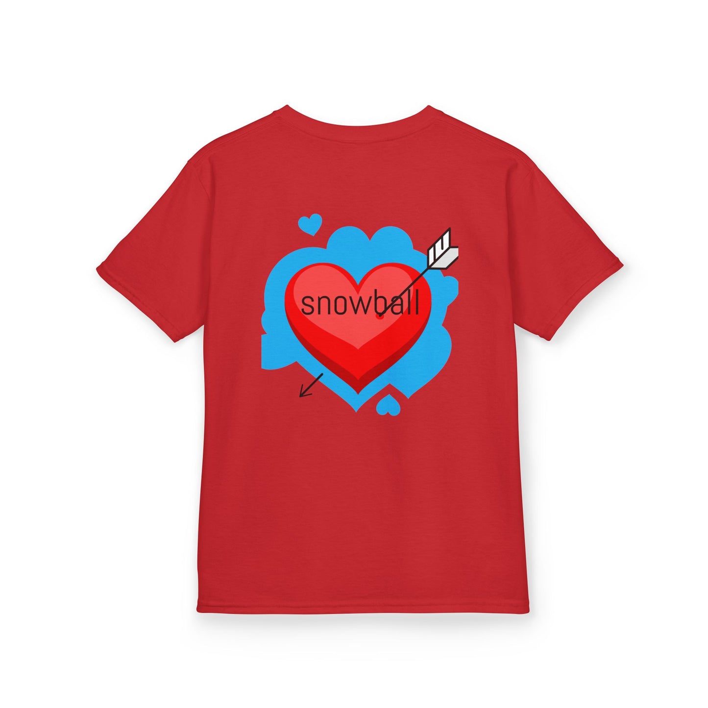 Kids Tee — Cute 'Snowball' Cat Photo & Heart Design