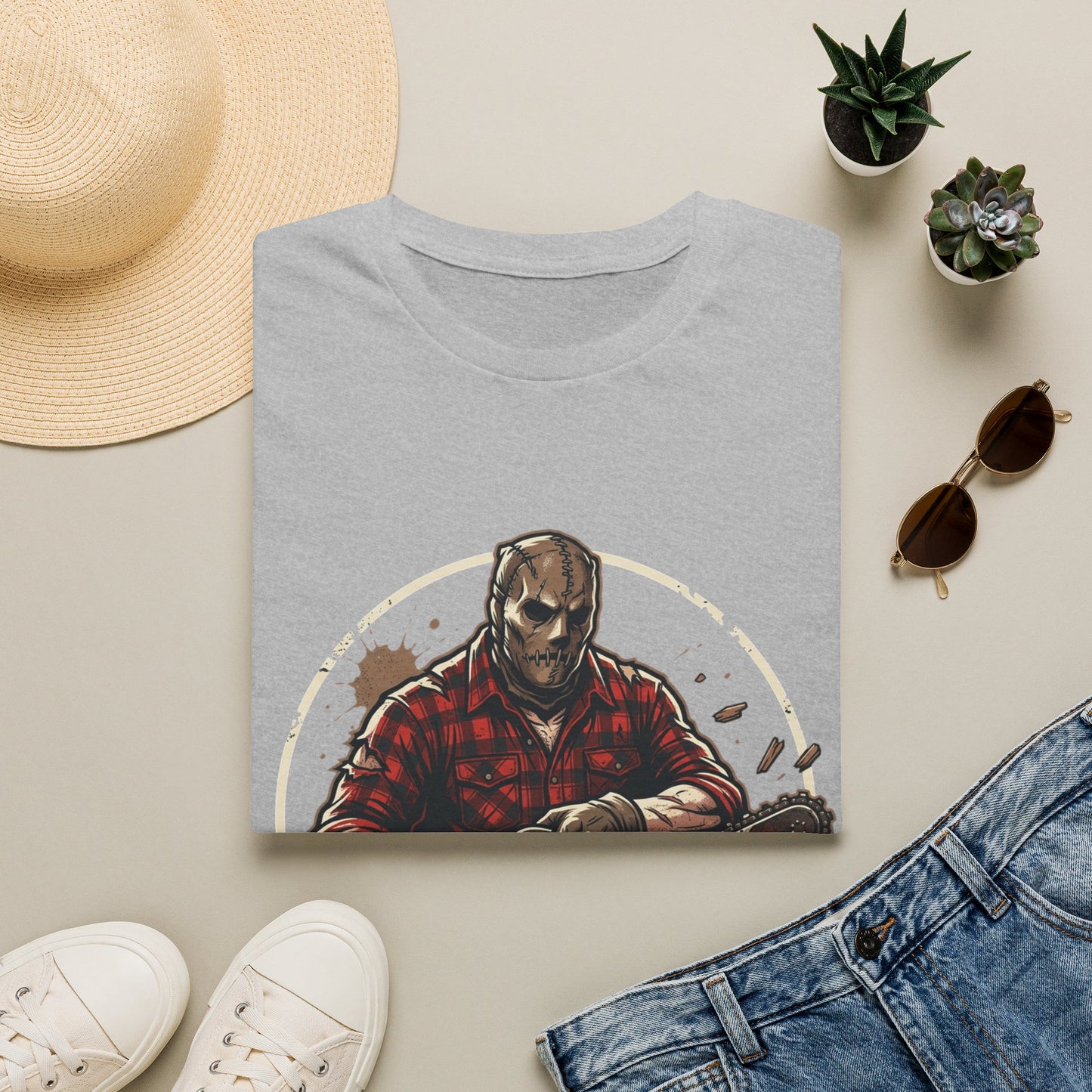 Lumberjack Chainsaw T-Shirt — Vintage Woodsman Graphic Tee
