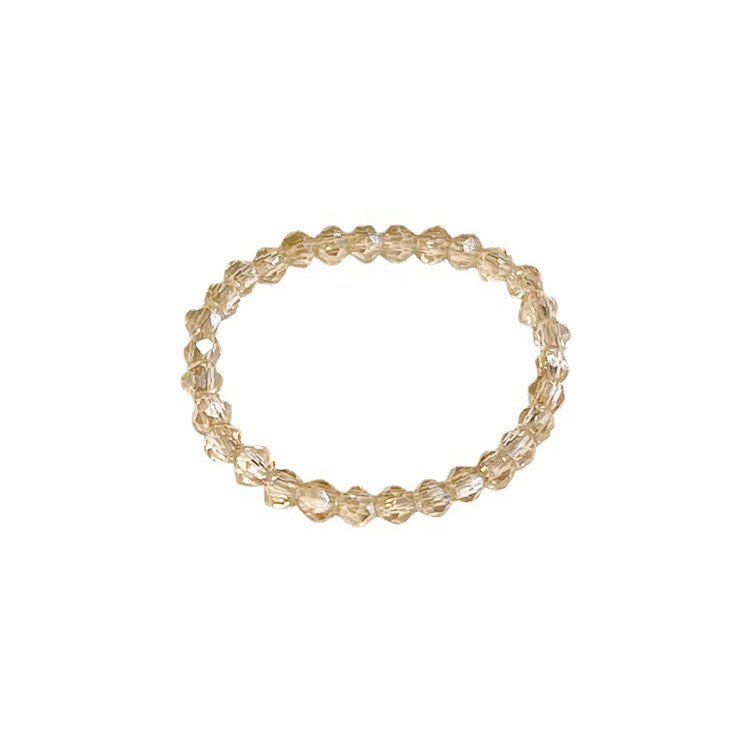 Multi-Faceted Stacked Crystal Bead Ring