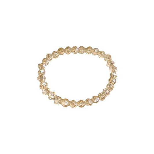 Multi-Faceted Stacked Crystal Bead Ring