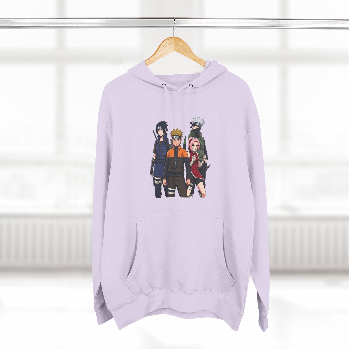 Anime Team Graphic Hoodie — Naruto, Sasuke, Sakura & Kakashi Crew Sweatshirt