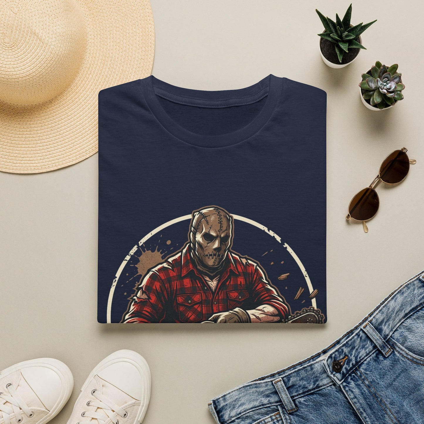 Lumberjack Chainsaw T-Shirt — Vintage Woodsman Graphic Tee
