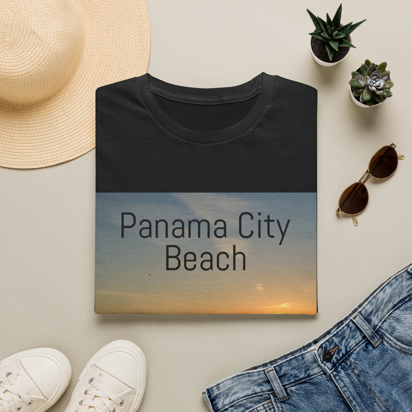 Panama City Beach Sunset T-Shirt — Scenic Coastal Vacation Tee