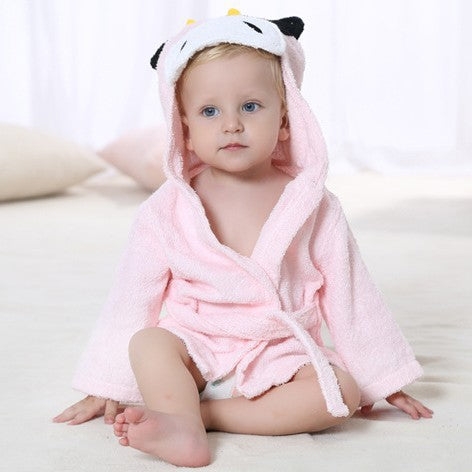 3-Size Shark Bath Towel - Baby Cartoon Hooded Robe