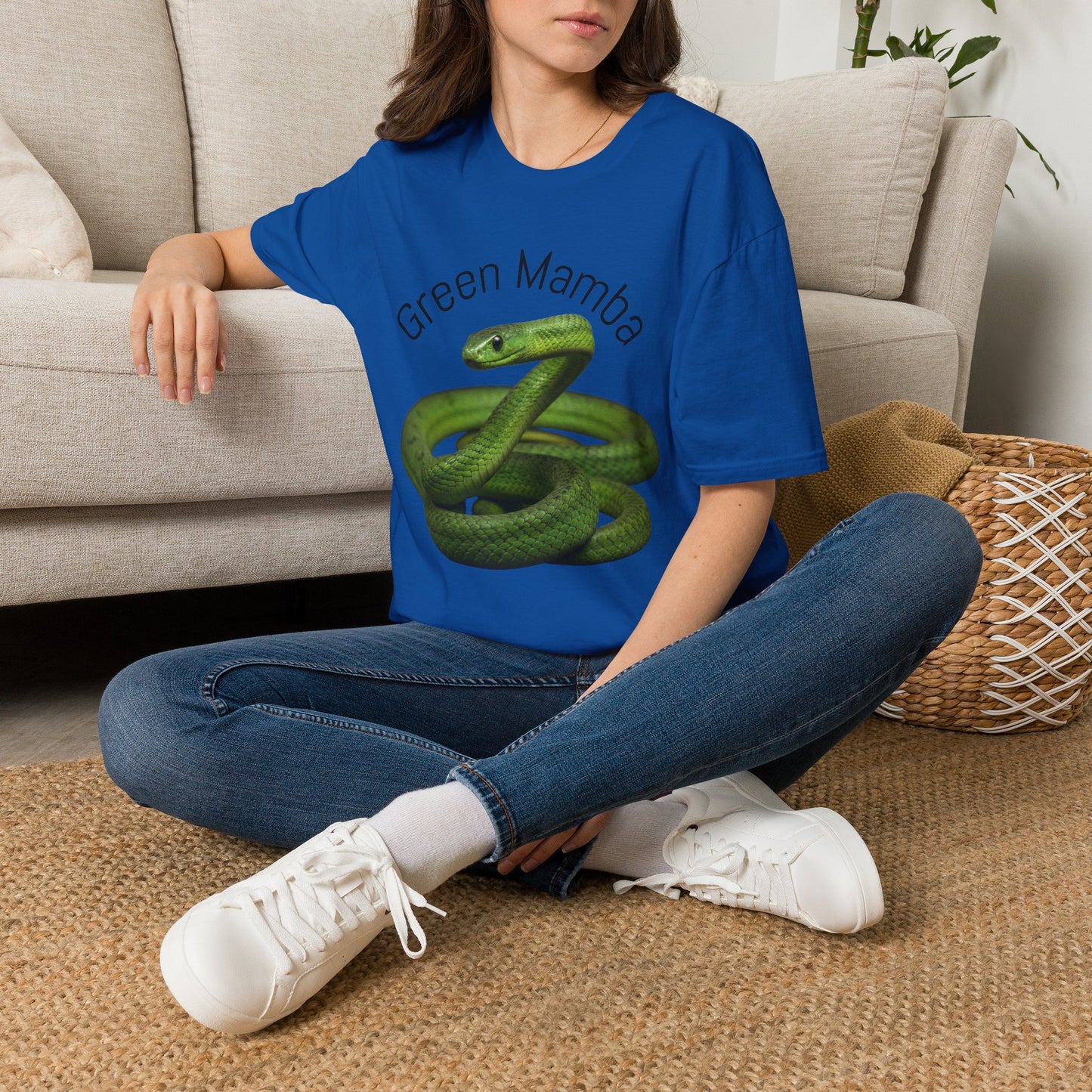 Green Mamba T‑Shirt — Realistic Snake Graphic Tee