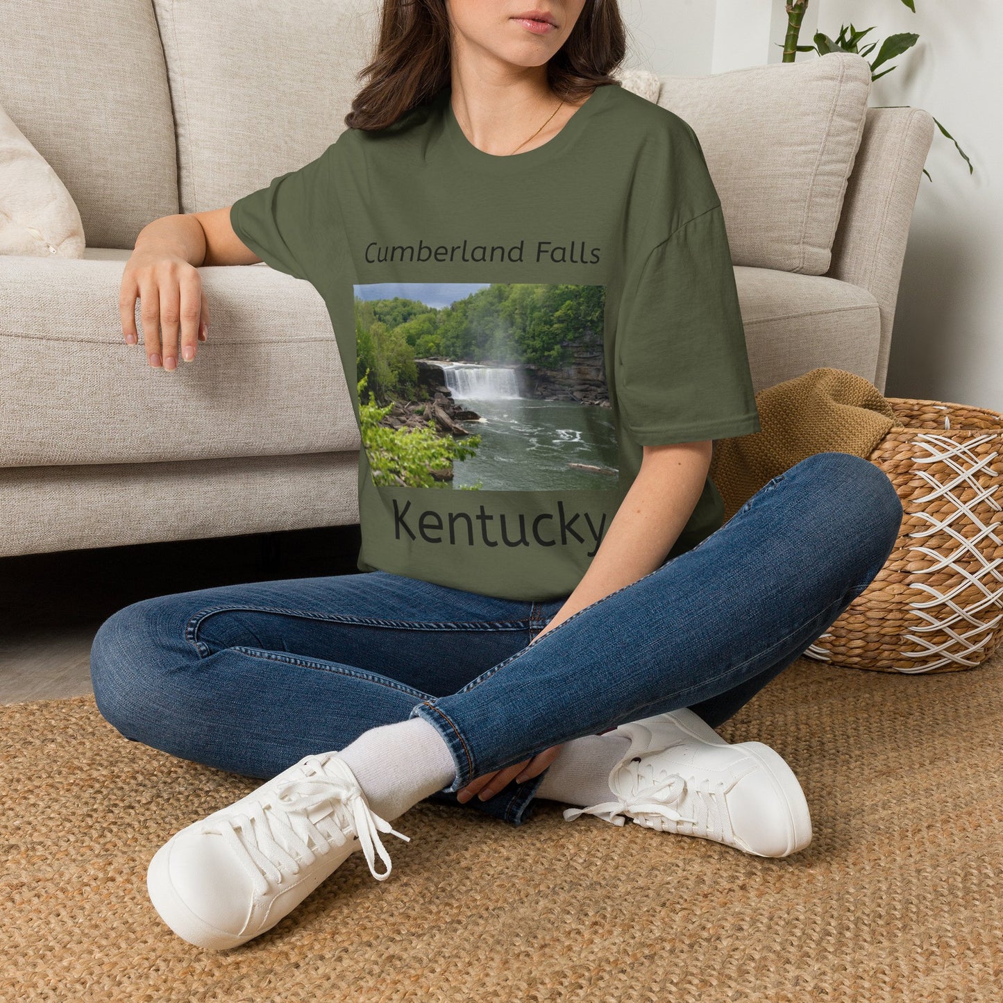 Cumberland Falls Kentucky Scenic T‑Shirt — Waterfall Photo Tee
