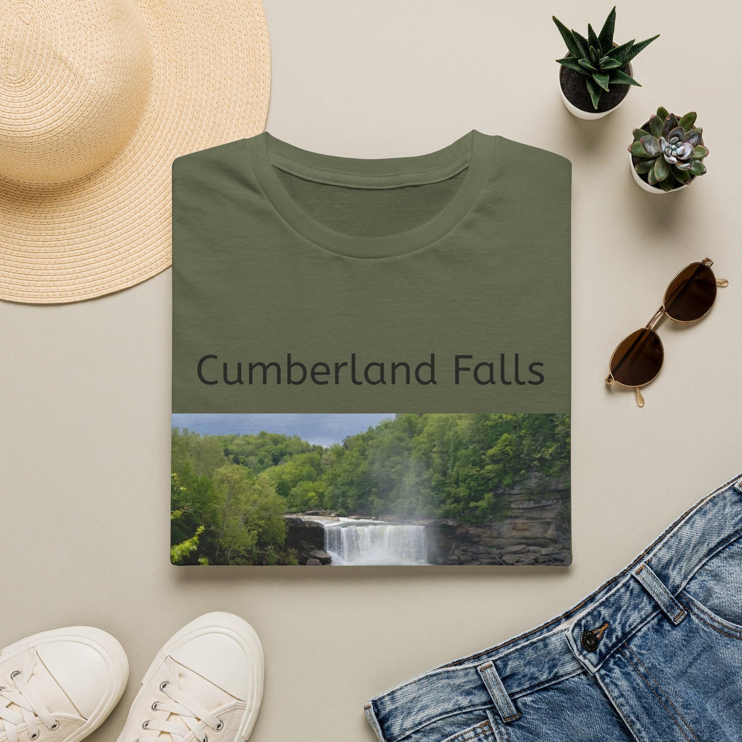 Cumberland Falls Kentucky Scenic T‑Shirt — Waterfall Photo Tee