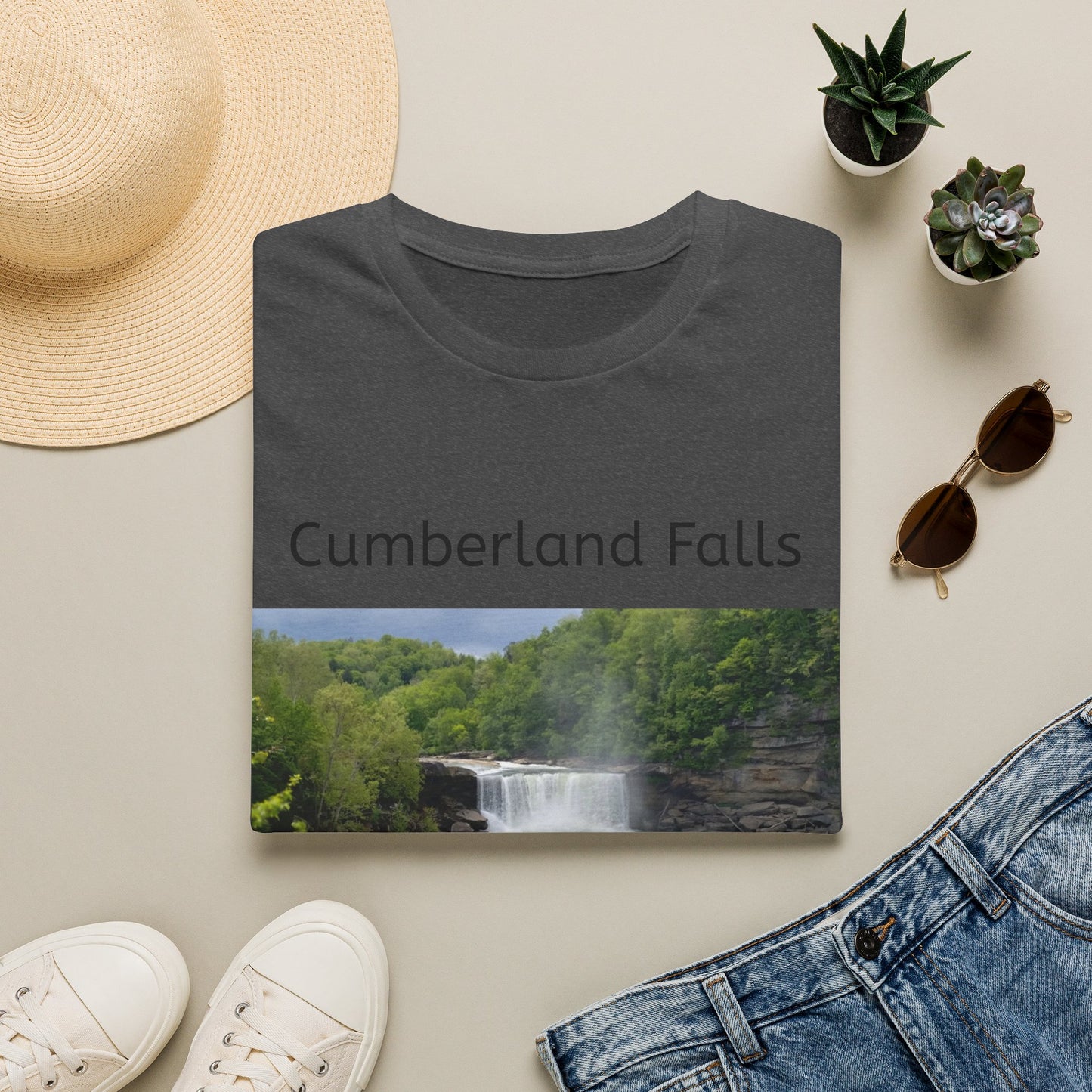 Cumberland Falls Kentucky Scenic T‑Shirt — Waterfall Photo Tee